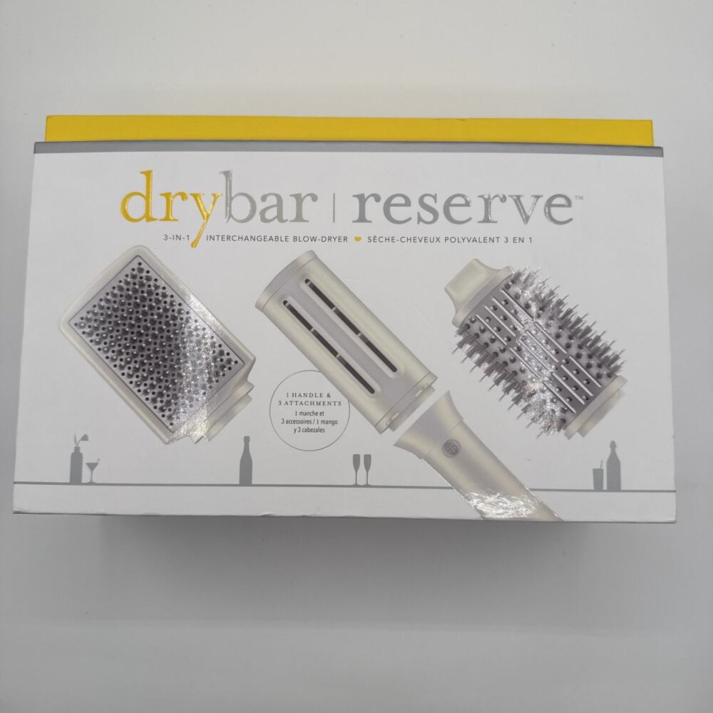 NEW Drybar Reserve 3-in-1 Interchangeable Blow Dryer White Professional - Picture 3 of 7